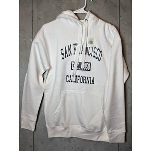San Francisco California Hoodie Adult Medium White NWT Pacific Co Sweatshirt